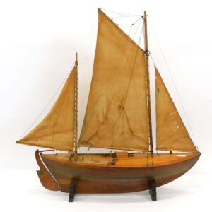 19th/20th Century Mahogany Model Sailing Yacht