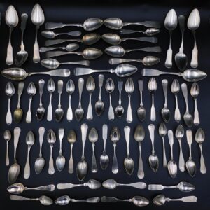 19th c. Coin Silver Spoon Lot by Various Makers