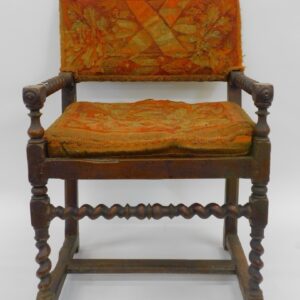 English Jacobean Walnut Armchair