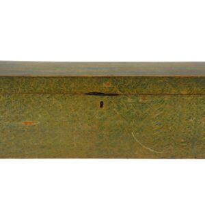 Early 19th-century dome-top document box with green sponge-painted decoration