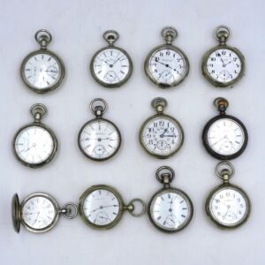 (12) Silveroid Pocket Watches
