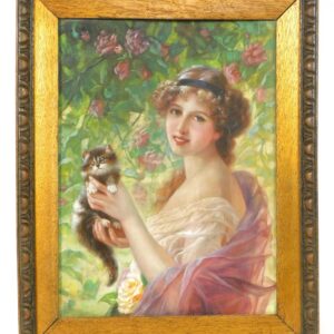 Portrait of a Woman and Kitten