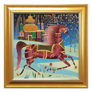 Yuri Gorbachov Violet Horse in Winter
