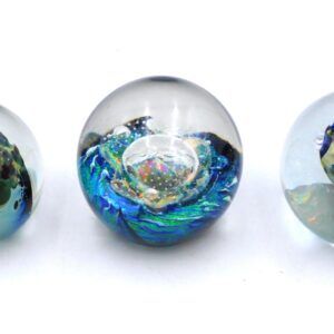 (3) Studio Art Glass Paperweights