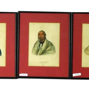 (5) Native American Hand-Colored Lithographs