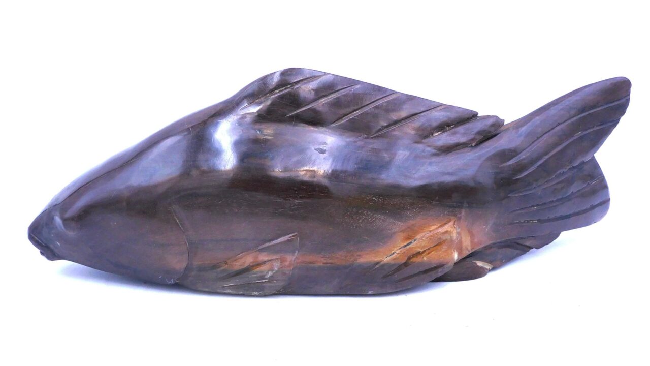 Carved Obsidian Fish