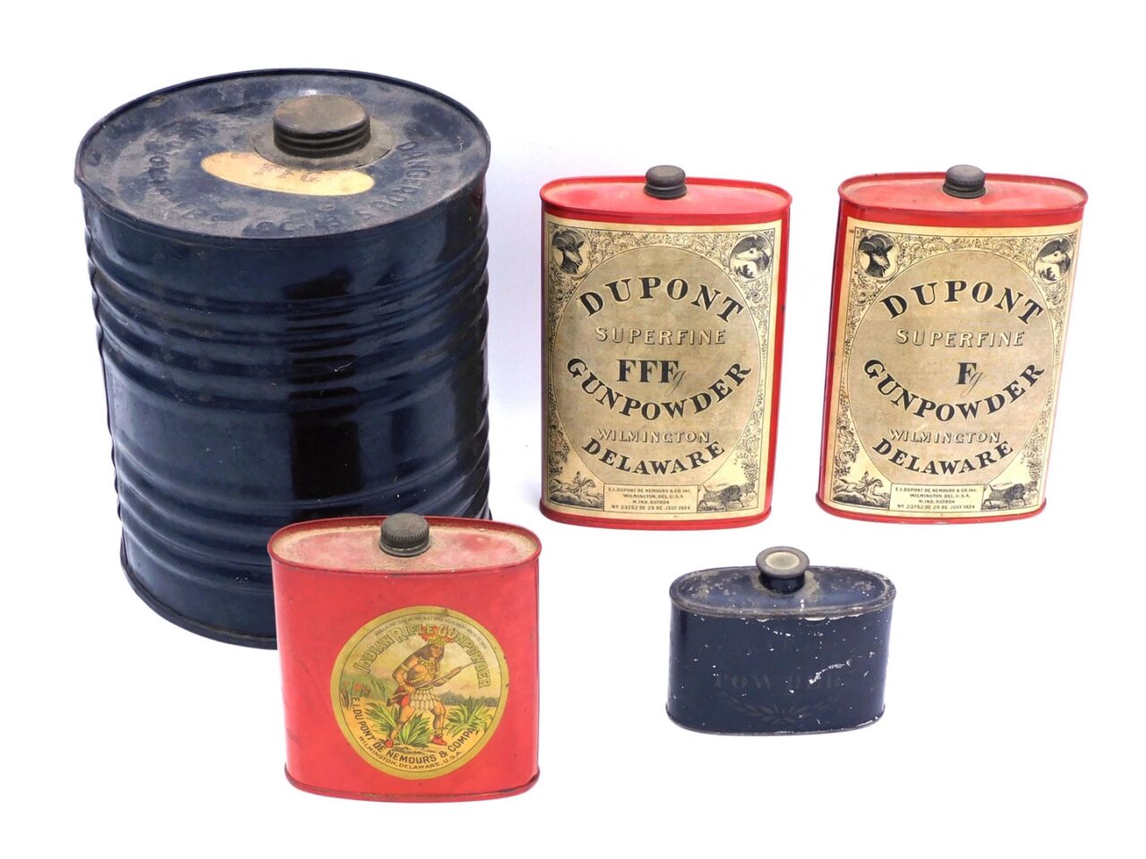 (5) Gunpowder Tins