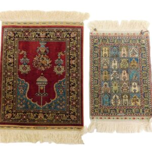 (2) Turkish Silk Handwoven Mats