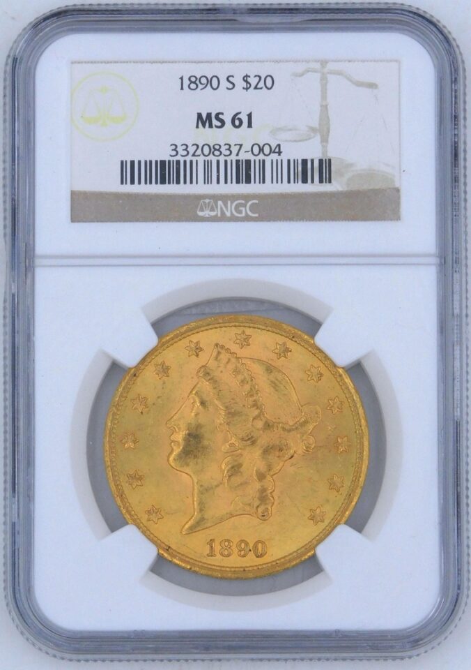 1890-S $20 Gold Liberty Head