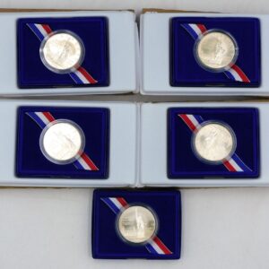 (5) 1986 Ellis Island Silver Dollars