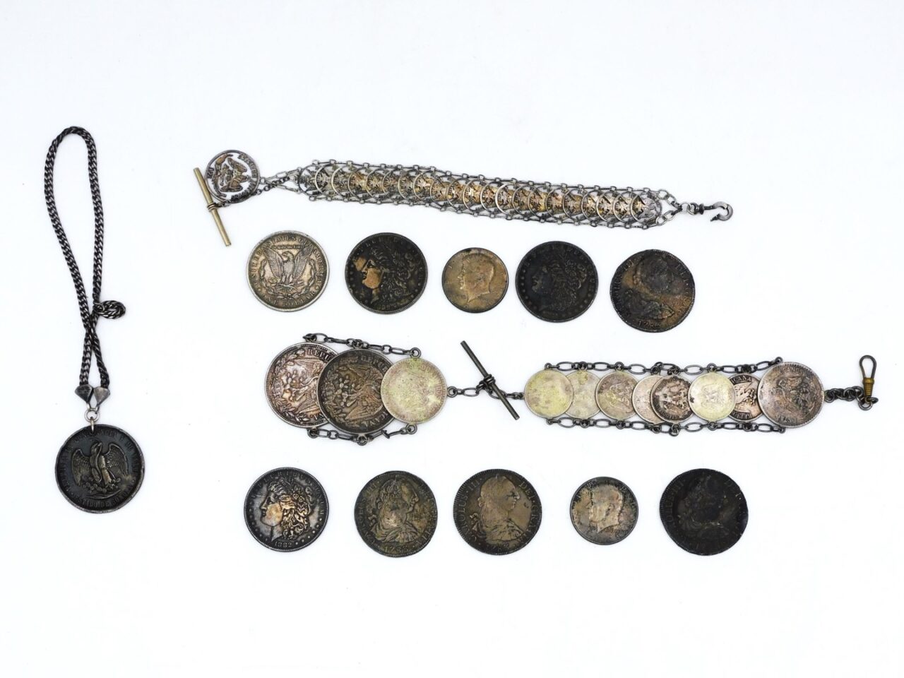 (13) Mexican and American Coins