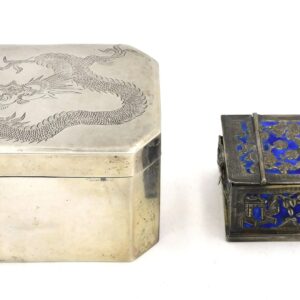 (2) Chinese Export Silver Boxes