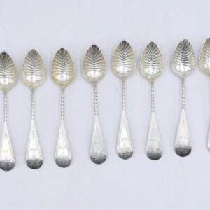 (12) Coin Silver Grapefruit Spoons.