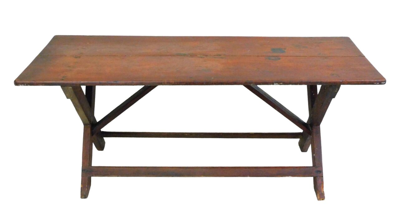 New England Pine Sawbuck Table