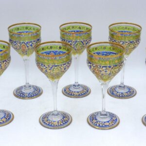(9) Fritz Heckert Stemmed Goblets