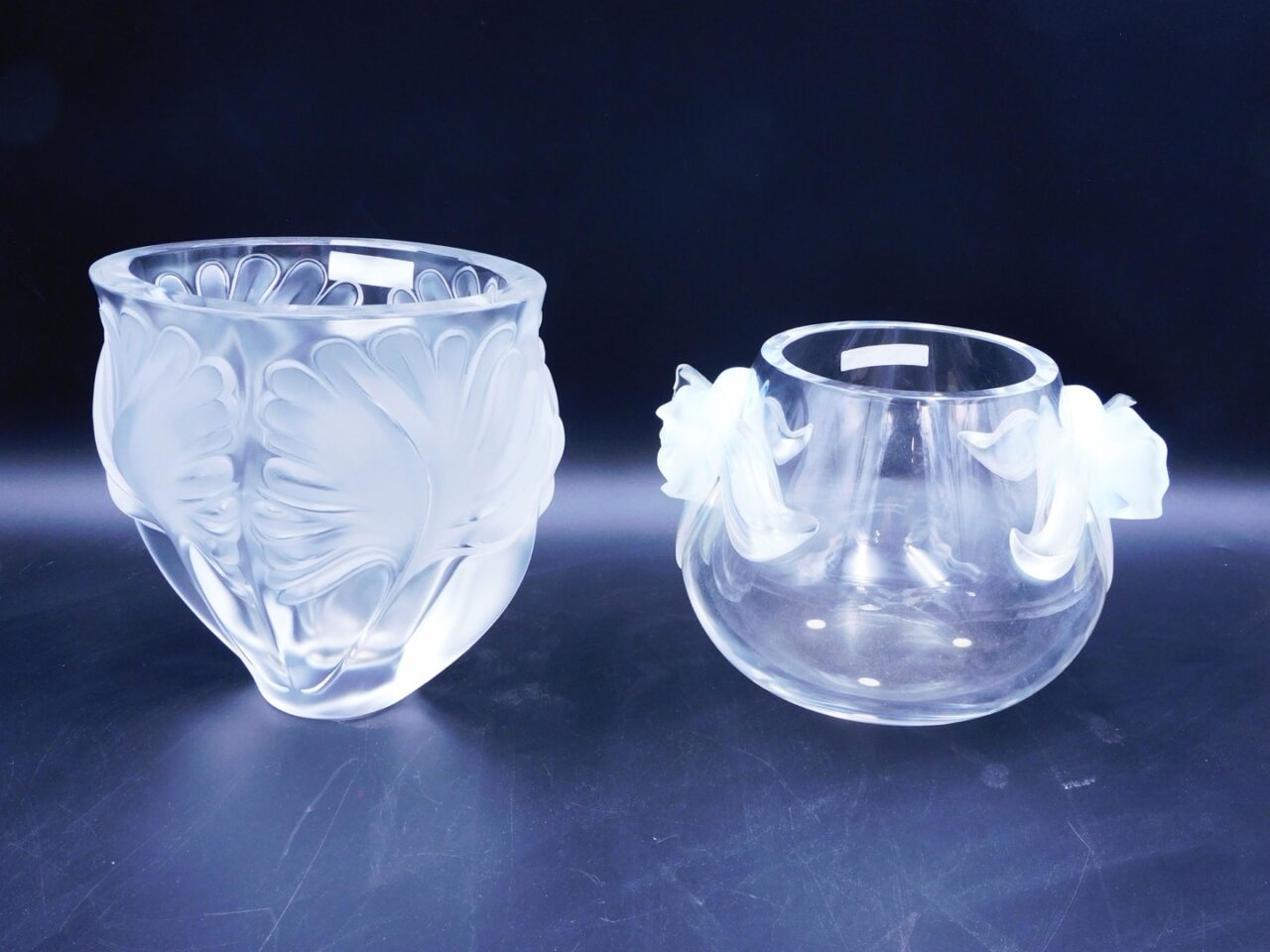 (2) Lalique Crystal Vases