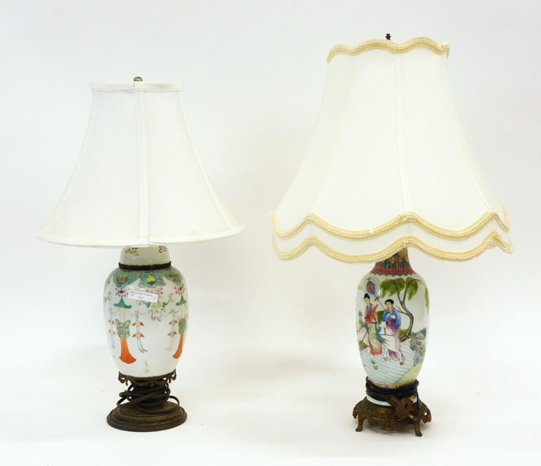 (2) Chinese Export Porcelain Lamps