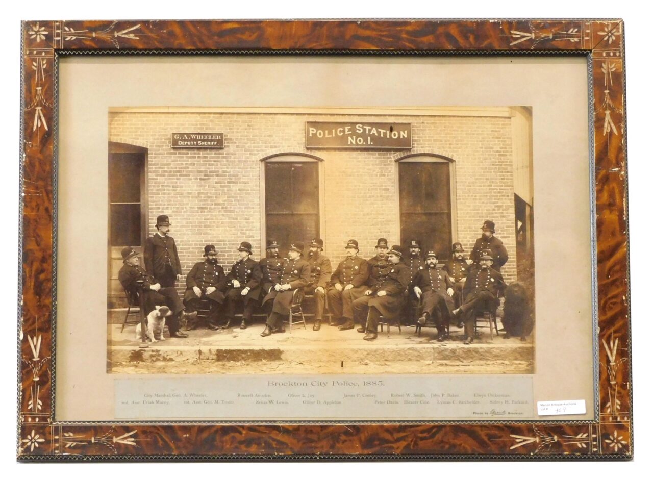 Brockton City Police Framed Photograph