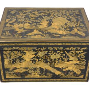 Chinese Export Lacquerware Tea Caddy