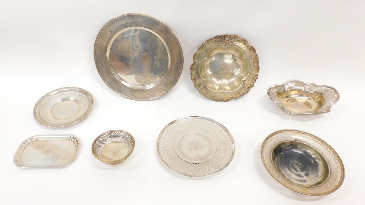 (8) Sterling Silver Trays and Bowls